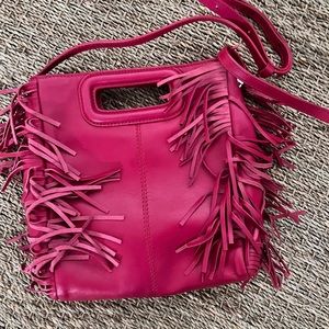 Maje beaded leather bag